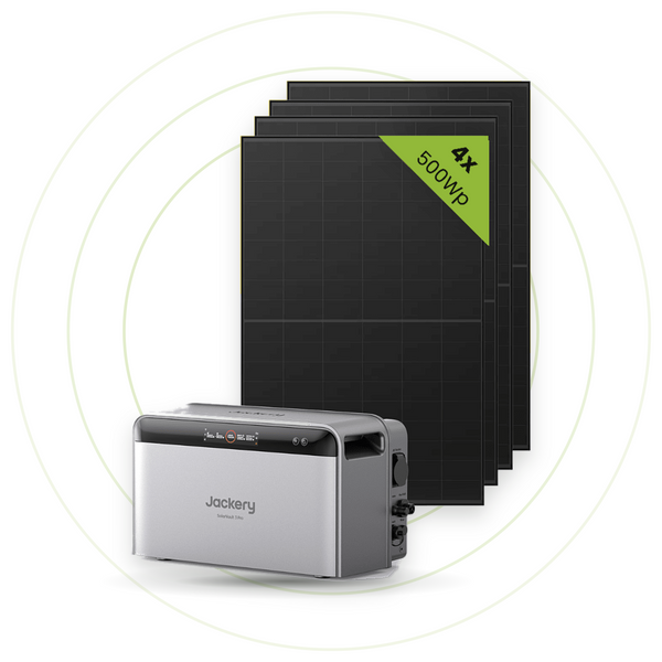 Sicatron 2000 Watt Balkonkraftwerk - 4x 500W Bifazial - Jackery SolarVault 3 Pro