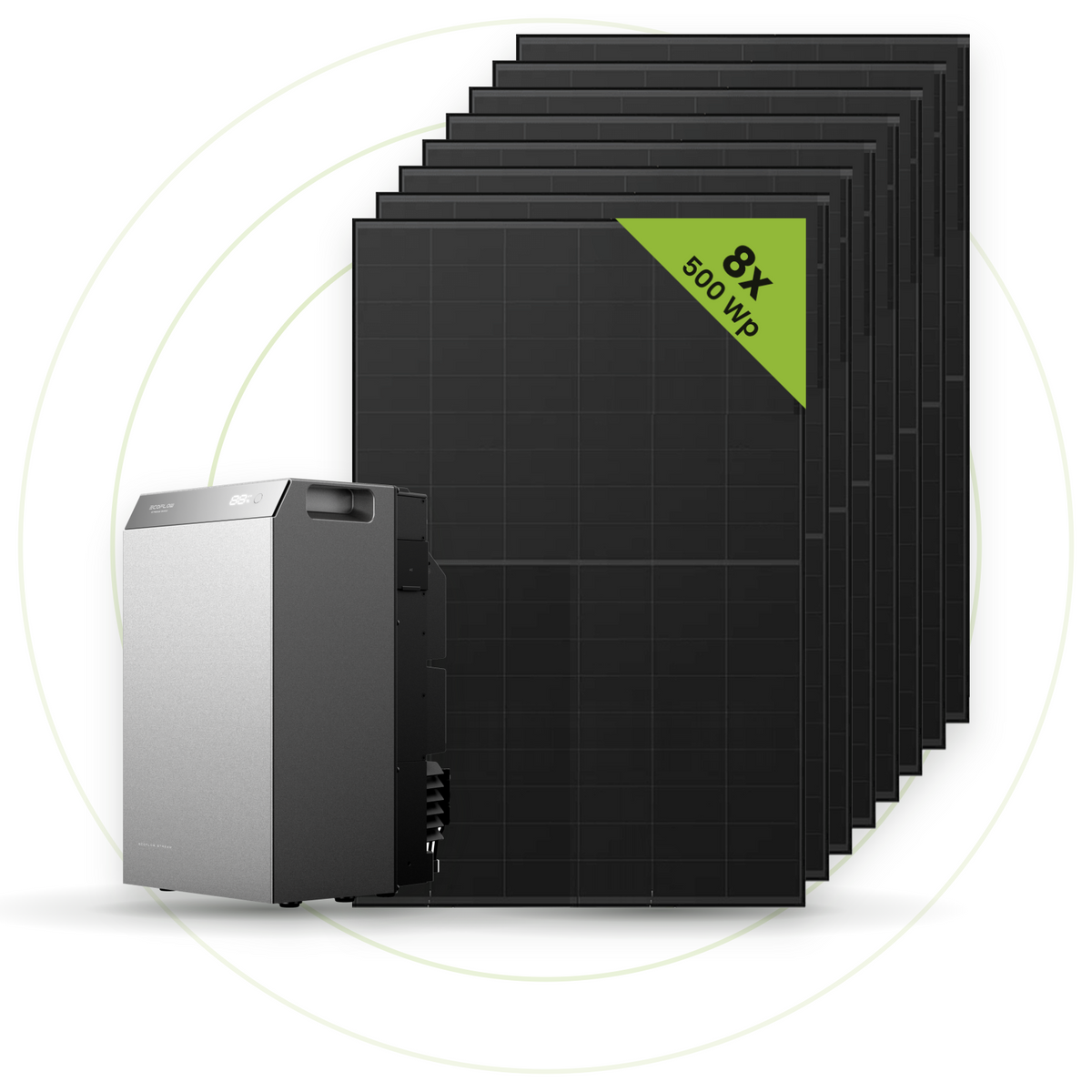 Sicatron 4000 Watt Solaranlage - 8x 500W Bifazial - EcoFlow Stream 5000