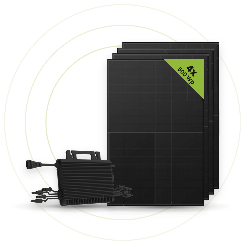 Sicatron 2000W Balkonkraftwerk - 4x 500W Bifazial - Hoymiles HiFlow 1600 Pro