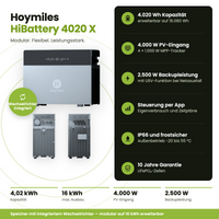 Sicatron 2000 Watt Balkonkraftwerk - 4x 500W bifazial - Hoymiles HiBattery 4020 X